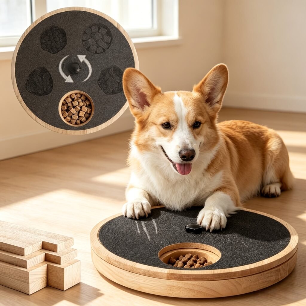 3-in-1 Dog Nail Scratch Board & Interactive Slow Feeder Toy