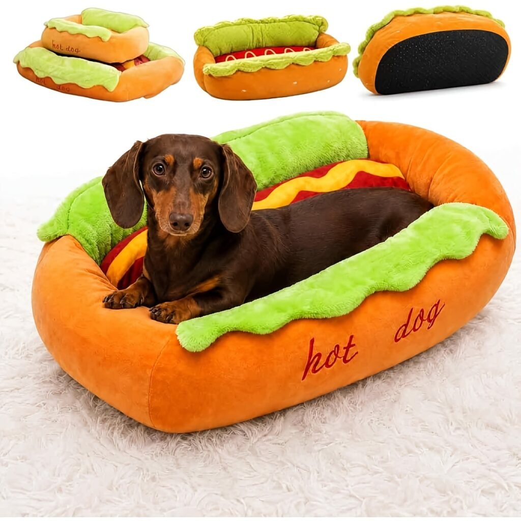 Bread & Hot Dog Pet Bed for Cats & Small Dogs